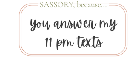 you answer my 11 pm texts