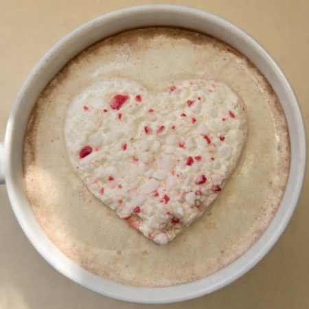 Marshmallow Heart in a cup of hot cocoa