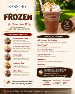 Frozen Drink Menu